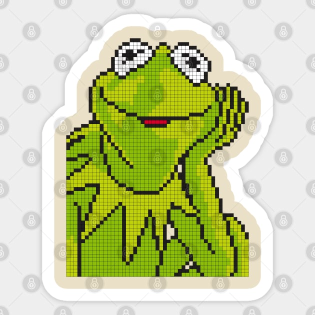 POXELART - Kermit Muppets Sticker by JigongNumpuk